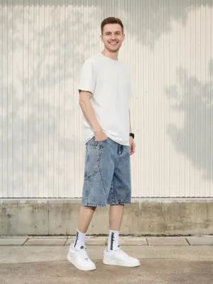 Men's Contrast Stitch Denim Shorts — view 1