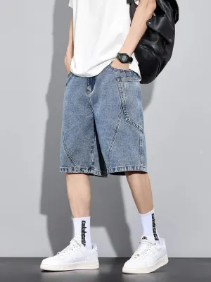 Men's Contrast Stitch Denim Shorts — view 2