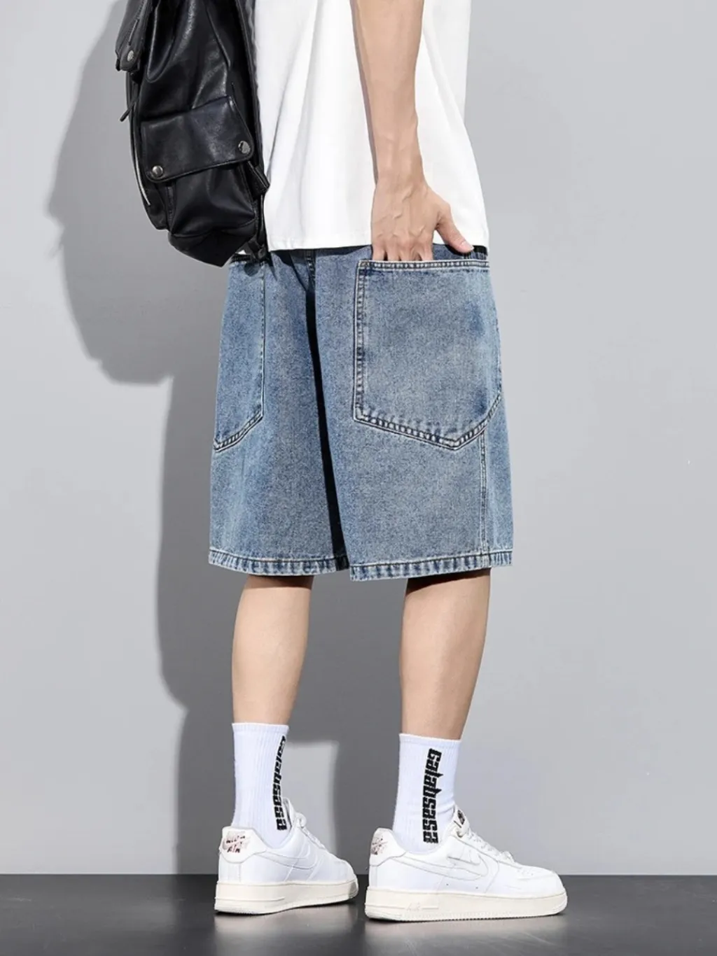 Men's Contrast Stitch Denim Shorts — quality denim, made to last