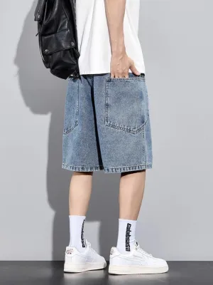 Men's Contrast Stitch Denim Shorts — view 3