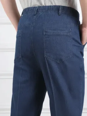 Men's Cotton Straight-Leg Jeans with Elastic Waist — view 3