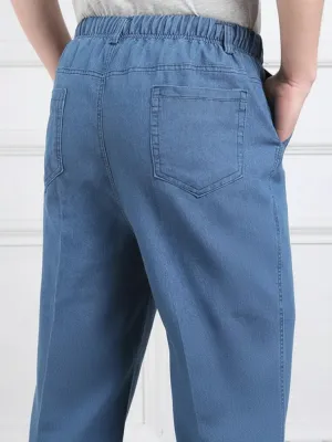 Men's Cotton Straight-Leg Jeans with Elastic Waist — view 6