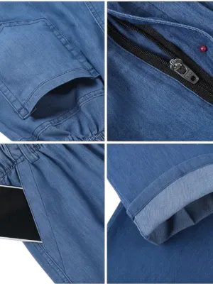 Men's Cotton Straight-Leg Jeans with Elastic Waist — view 7