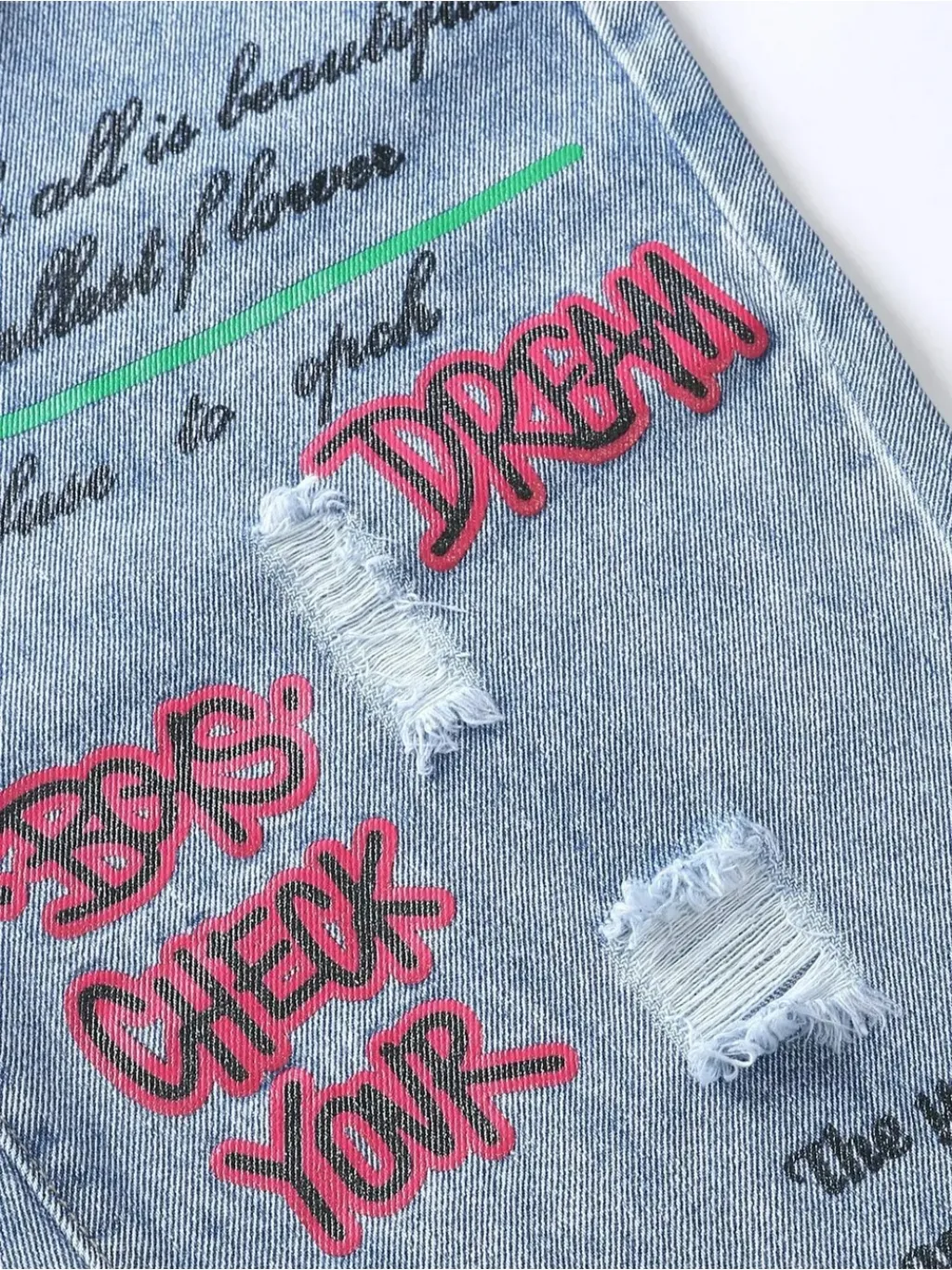 Men's Custom Baggy Jeans with Embroidery & Graffiti — endless ways to style it