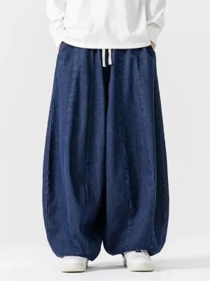 Men's Dark Blue Balloon Jeans — view 2