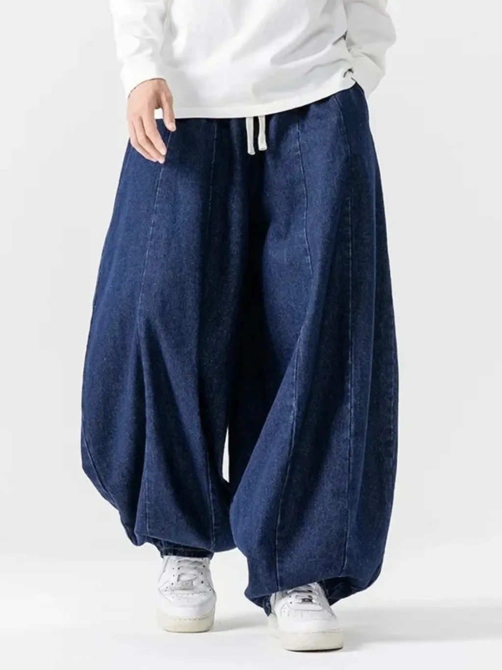 Men's Dark Blue Balloon Jeans — quality denim, made to last