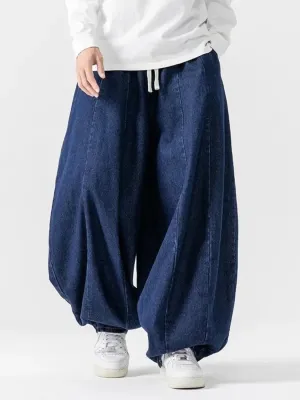 Men's Dark Blue Balloon Jeans — view 3