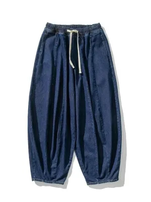 Men's Dark Blue Balloon Jeans — view 5