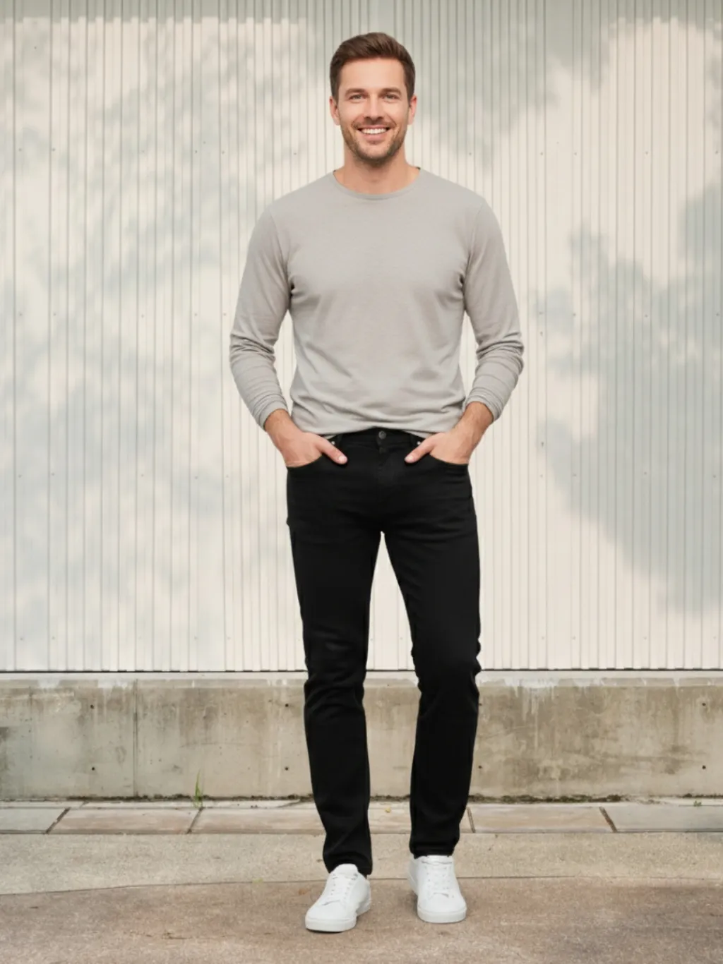 Men's Deep Black Slim-Fit Jeans