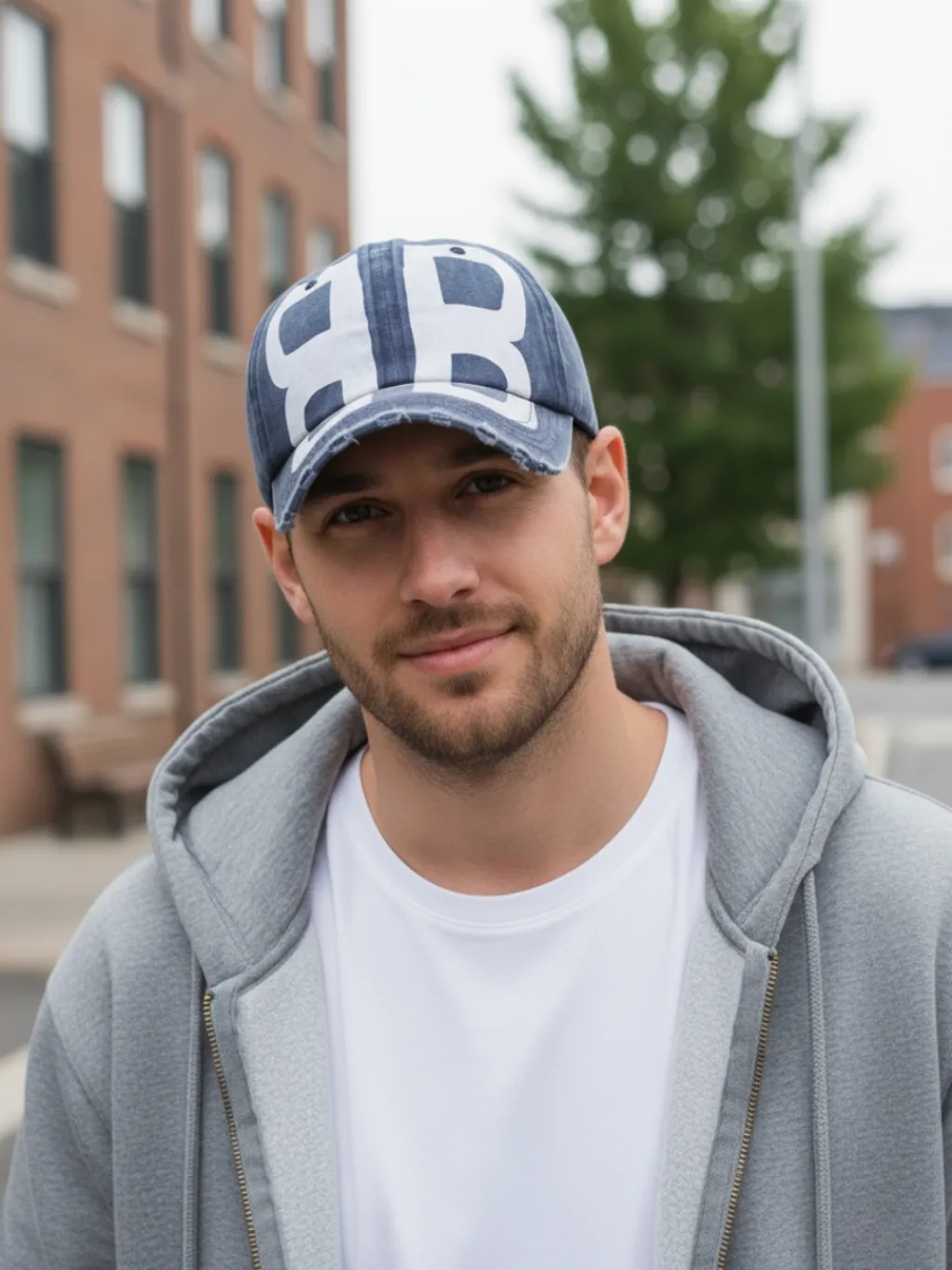 Men's Denim Baseball Cap with Letter B — endless ways to style it