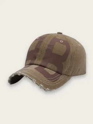 Men's Denim Baseball Cap with Letter B — view 6