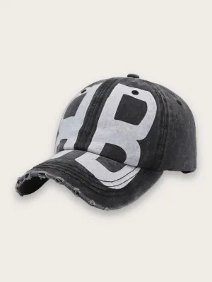 Men's Denim Baseball Cap with Letter B — view 7