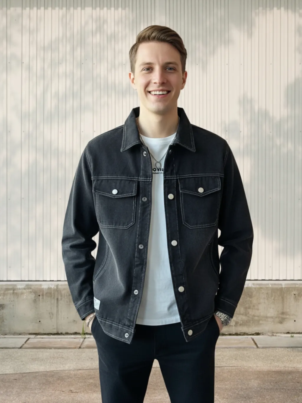 Men's Denim Overshirt Jacket