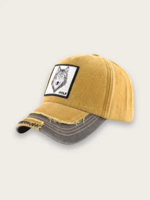 Men's Denim Cap with Wolf Motif — view 10
