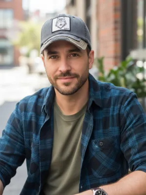 Men's Denim Cap with Wolf Motif — view 2