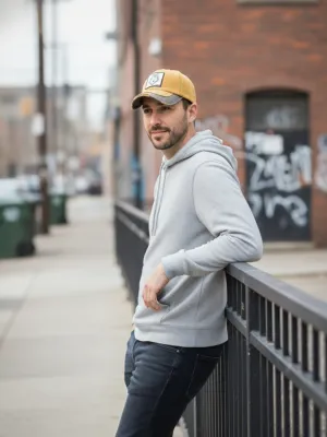 Men's Denim Cap with Wolf Motif — view 3