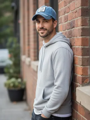 Men's Denim Cap with Wolf Motif — view 4