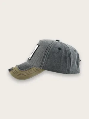 Men's Denim Cap with Wolf Motif — view 5