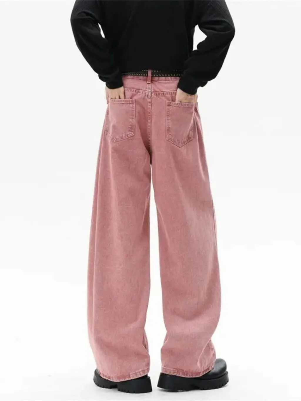Men's Dusty Pink Baggy Jeans — a pair designed to be worn everywhere