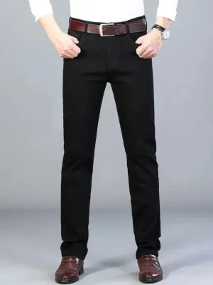 Men's Elegant Black Slim-Fit Jeans — view 2