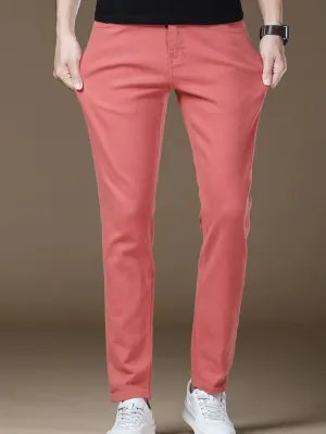 Men's Elegant Pink Slim Fit Jeans — view 4