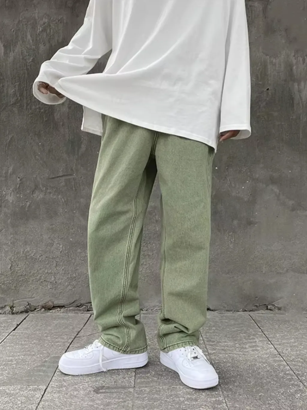 Men's Green Baggy Fit Jeans — a pair designed to be worn everywhere