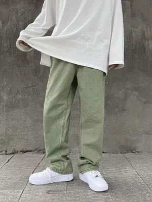 Men's Green Baggy Fit Jeans — view 2