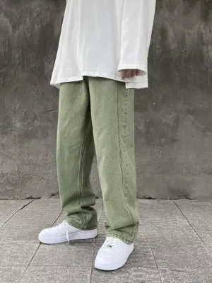 Men's Green Baggy Fit Jeans — view 4