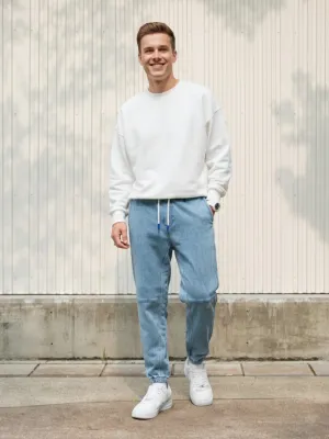 Men's Jogger Jeans with Elastic Waist & Ankles — view 8
