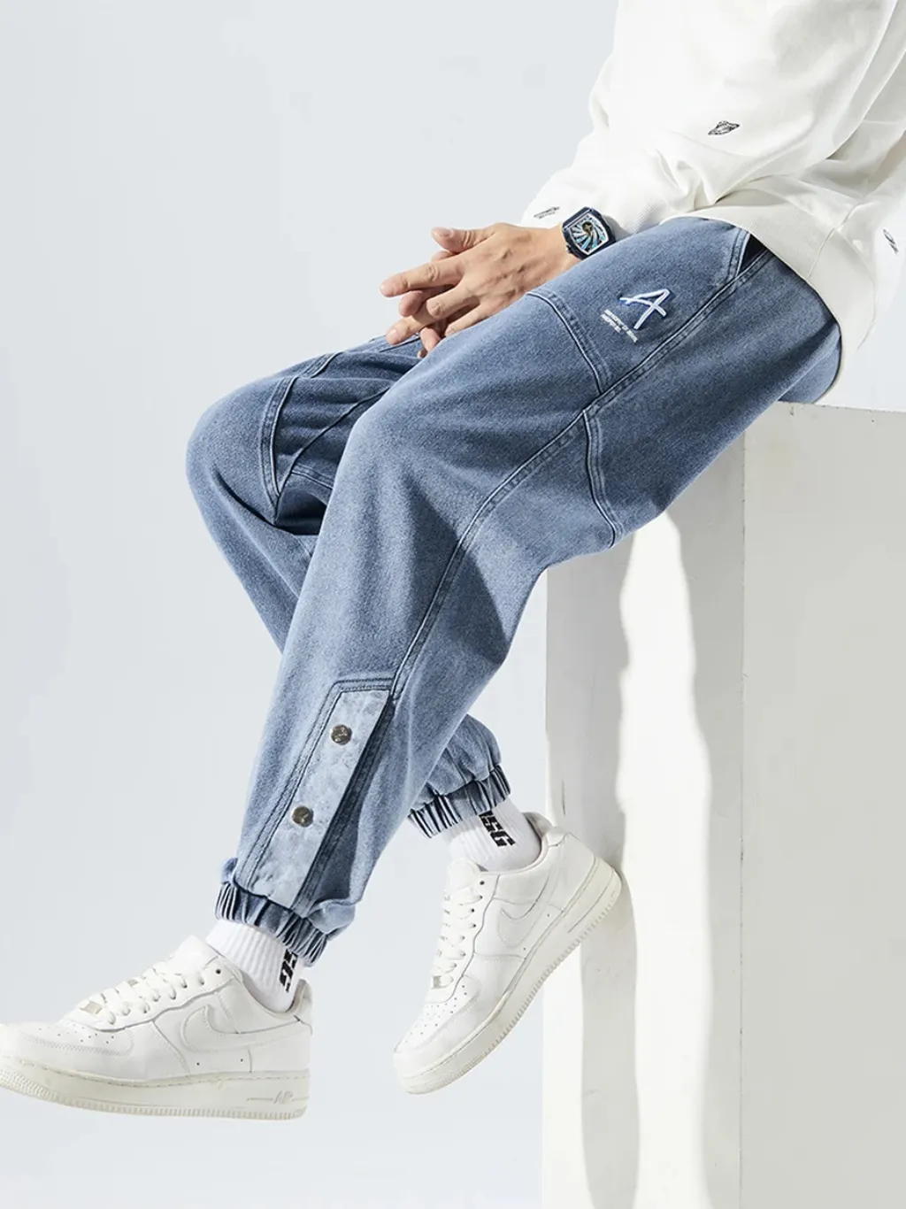 Men's Jogger Jeans with Elastic Waist & Press Studs — a pair designed to be worn everywhere