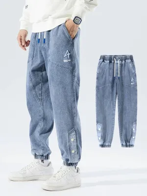 Men's Jogger Jeans with Elastic Waist & Press Studs — view 4