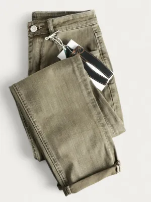 Men's Khaki Faded Regular Jeans — view 6