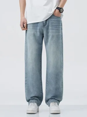 Men's Light Blue Relaxed Straight-Leg Jeans — view 2