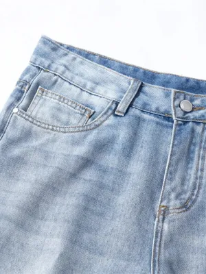 Men's Light Blue Relaxed Straight-Leg Jeans — view 5