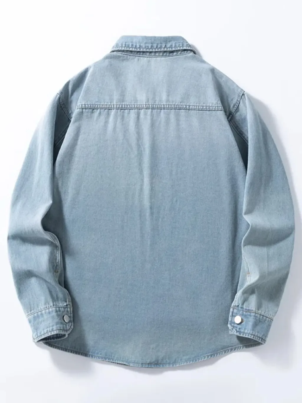 Men's Light Blue Washed Denim Shirt — quality denim, made to last