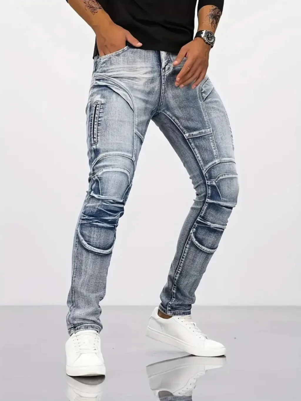 Men's Light Grey Urban Skinny Jeans — a pair designed to be worn everywhere