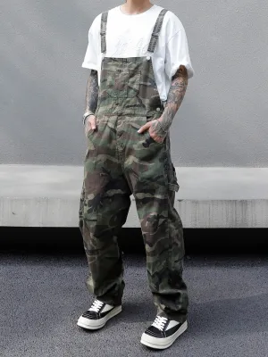 Men's Military Print Denim Dungarees — view 2