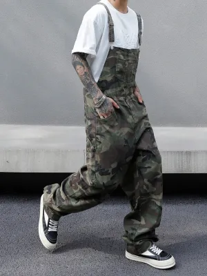Men's Military Print Denim Dungarees — view 3