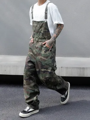 Men's Military Print Denim Dungarees — view 4