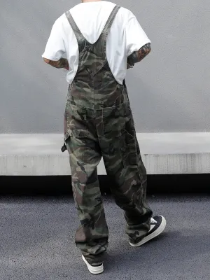 Men's Military Print Denim Dungarees — view 5