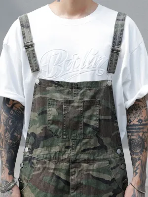 Men's Military Print Denim Dungarees — view 7