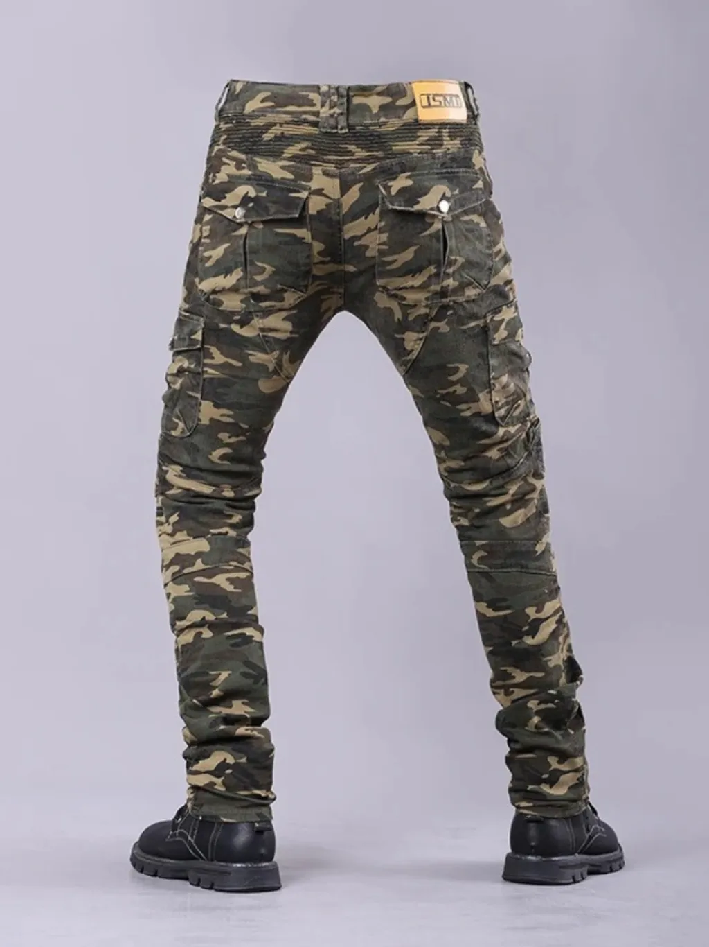 Men's Military Print Motorcycle Jeans with Protection — quality denim, made to last