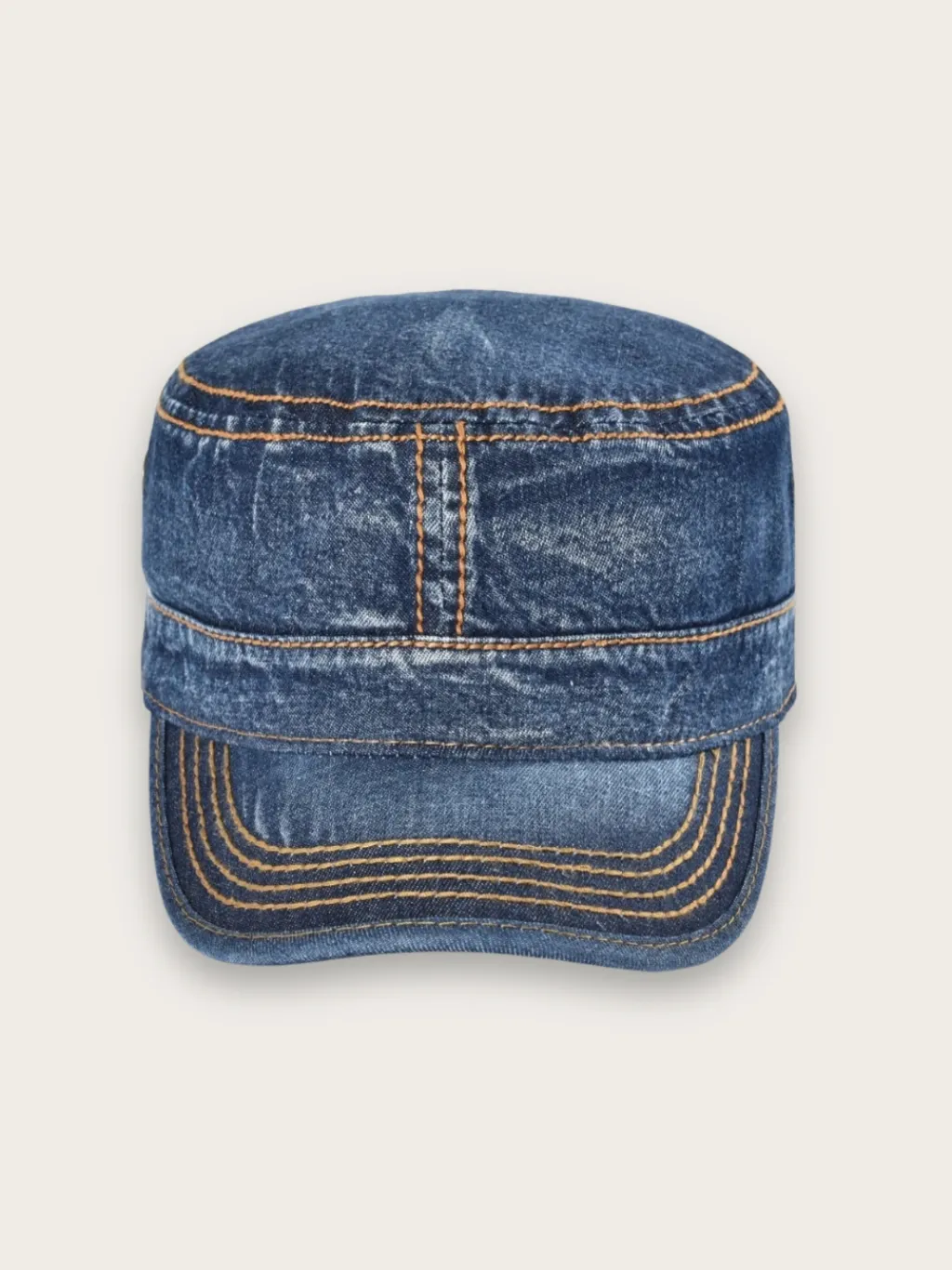 Men's Military-Style Denim Cap — quality denim, made to last