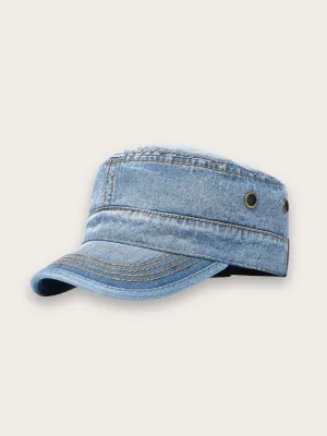 Men's Military-Style Denim Cap — view 9