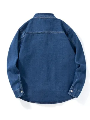 Men's Patch Pocket Denim Shirt — view 5