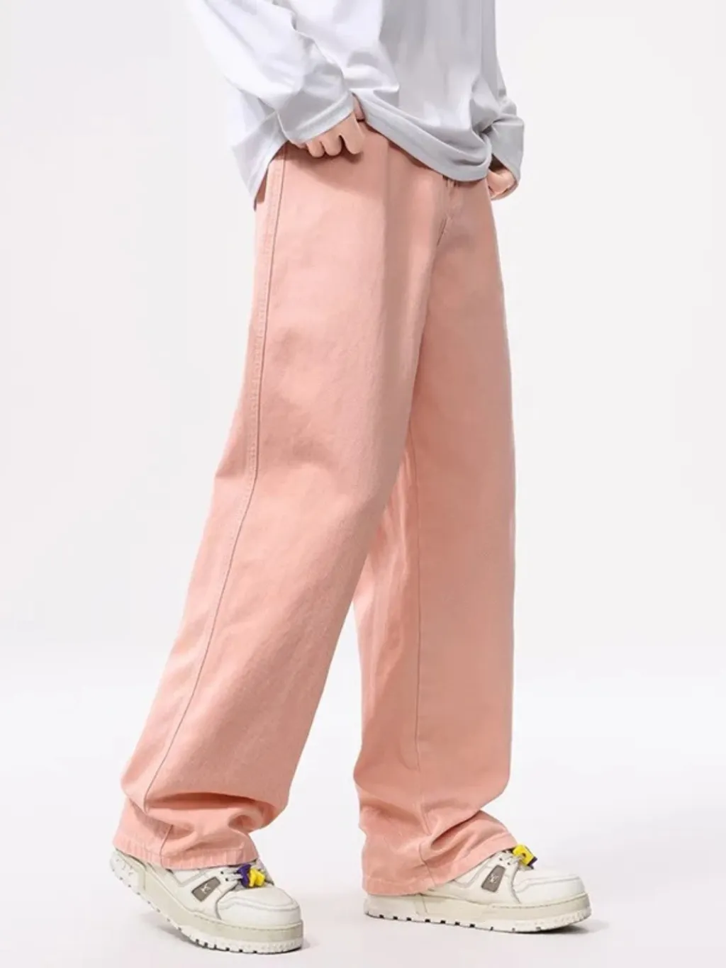 Men's Pink Loose Fit Jeans — a pair designed to be worn everywhere