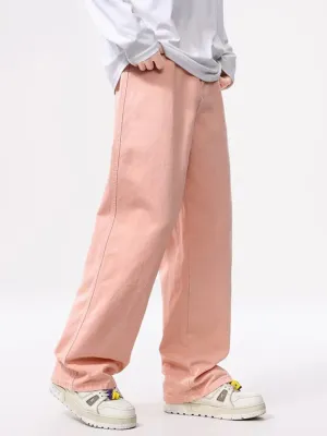 Men's Pink Loose Fit Jeans — view 2