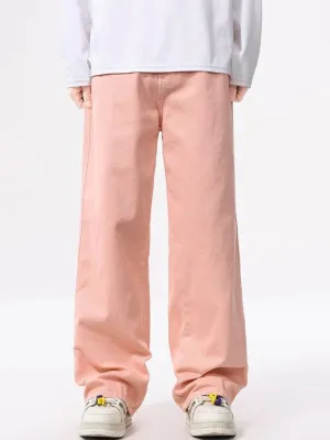 Men's Pink Loose Fit Jeans — view 3