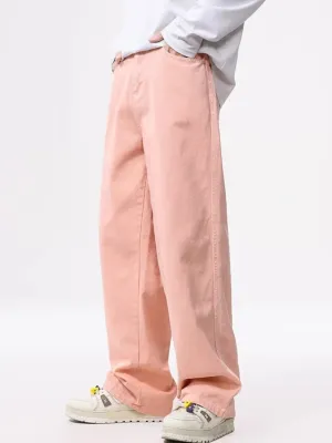 Men's Pink Loose Fit Jeans — view 4