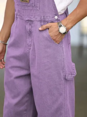 Men's Purple Denim Dungarees — view 5